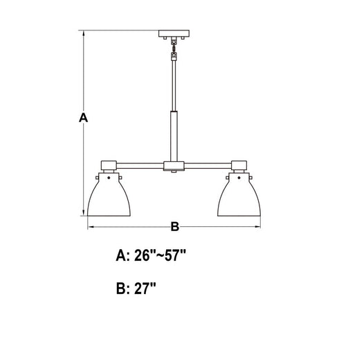 Vaxcel Elgin 27 in. 5 Light Chandelier in Black and Gold Model: H0307
