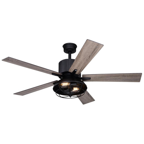 Vaxcel Elkhart 52 in. 2 Light LED Ceiling Fan in Black Model: F0110