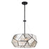 Vaxcel Euclid 20 in. 3 Light Pendant in Black Model: P0393