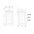 Vaxcel Filmore 7 in. W Outdoor Wall Light in Textured Black Model: T0773