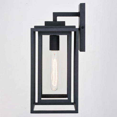Vaxcel Filmore 7 in. W Outdoor Wall Light in Textured Black Model: T0773