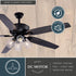 Vaxcel Fircrest 60 in. Ceiling Fan in Matte Black Model: F0130