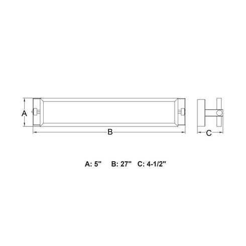 Vaxcel Fremont 27 in. LED Vanity Light in Matte Black Model: W0497