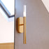 Vaxcel Fulton 18 in. 1 Light LED Wall Light in Satin Brass Model: W0490