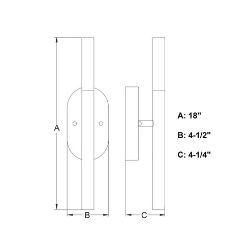 Vaxcel Fulton 18 in. 1 Light LED Wall Light in Satin Brass Model: W0490