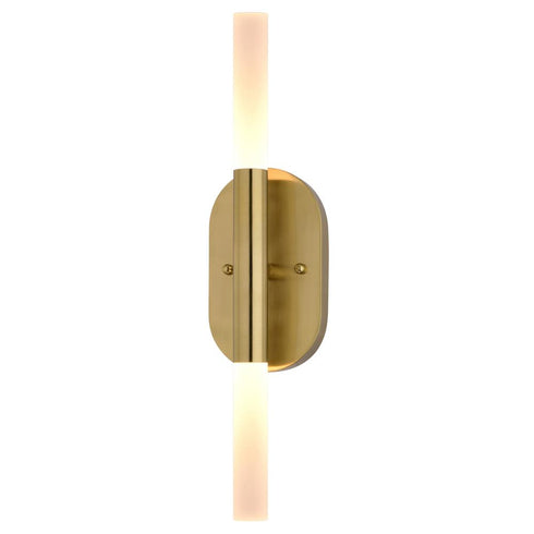 Vaxcel Fulton 18 in. 2 Light LED Wall Light in Satin Brass Model: W0488