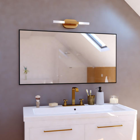 Vaxcel Fulton 18 in. 2 Light LED Wall Light in Satin Brass Model: W0488