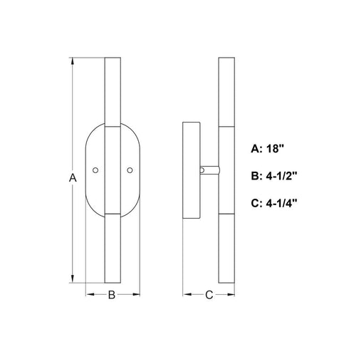Vaxcel Fulton 18 in. 2 Light LED Wall Light in Satin Brass Model: W0488