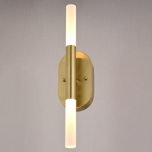 Vaxcel Fulton 18 in. 2 Light LED Wall Light in Satin Brass Model: W0488
