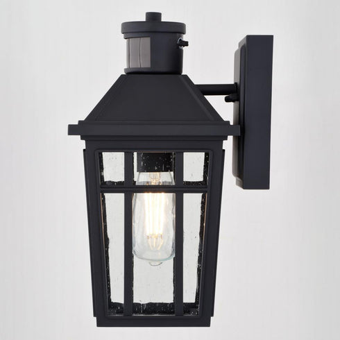 Vaxcel Garfield Park 12.25 in. H Outdoor Motion Sensor Wall Light in Textured Black Model: T0781