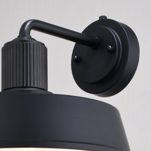 Vaxcel Hammond 12 in. Outdoor Wall Light Matte Black and Glossy White in Matte Black and White Finish Model: T0751