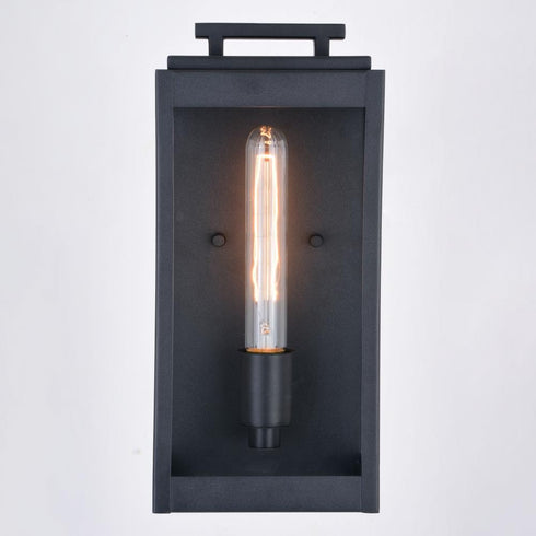 Vaxcel Hampton 6 in. Outdoor Wall Light in Textured Black Model: T0705