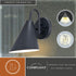 Vaxcel Hanson 6 in Outdoor Wall Light Matte Black and Glossy White in Matte Black and White Finish Model: T0740