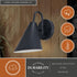 Vaxcel Hanson 6 in Outdoor Wall Light Matte Black and Glossy White in Matte Black and White Finish Model: T0740