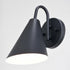 Vaxcel Hanson 6 in Outdoor Wall Light Matte Black and Glossy White in Matte Black and White Finish Model: T0740