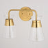 Vaxcel Harper 15 in. W 2 Light Vanity in Natural Brass Model: W0471