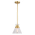 Vaxcel Harper 8.5 in. W 1 Light Pendant in Natural Brass Model: P0403