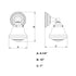 Vaxcel Huntley 1 Light Wall Light in Natural Brass Model: W0451