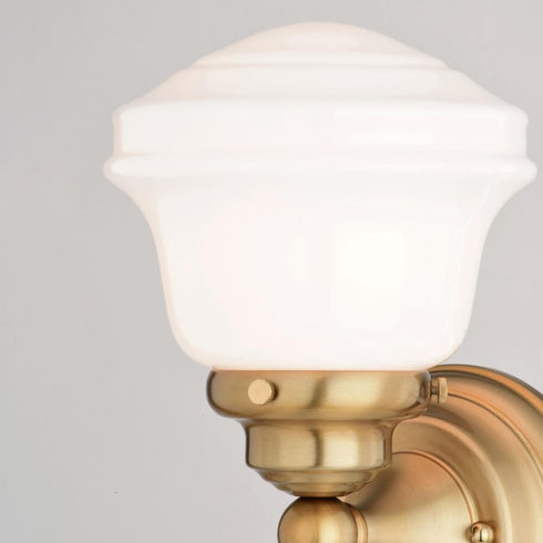 Vaxcel Huntley 1 Light Wall Light in Natural Brass Model: W0451