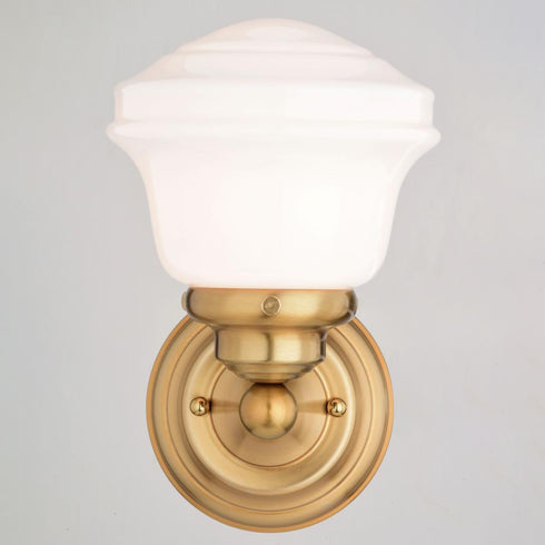 Vaxcel Huntley 1 Light Wall Light in Natural Brass Model: W0451