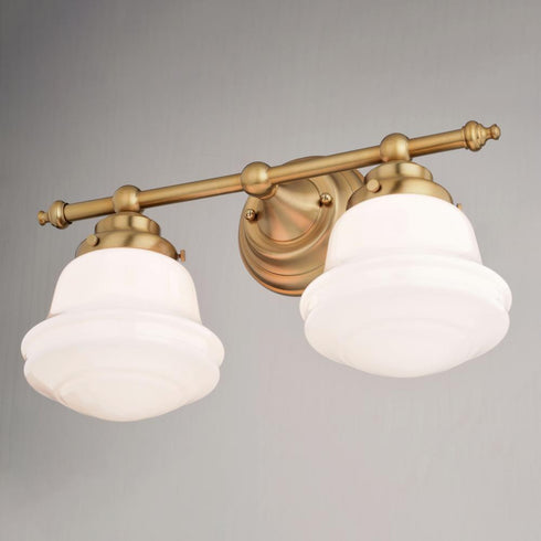 Vaxcel Huntley 2 Light Vanity in Natural Brass Model: W0452