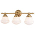 Vaxcel Huntley 3 Light Vanity in Natural Brass Model: W0453