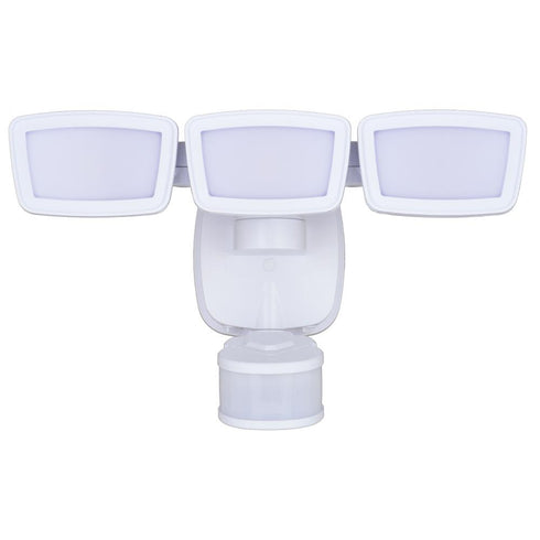 Vaxcel in White Integrated LED Motion Sensor Dusk to Dawn 3 Head Outdoor Security Flood Light 240 Degree 8 Model: T0702