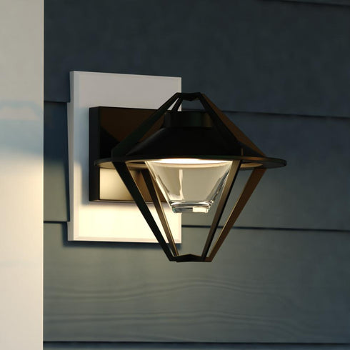 Vaxcel Jackson LED 9.5 in. Outdoor Wall Light in Textured Black Model: T0746