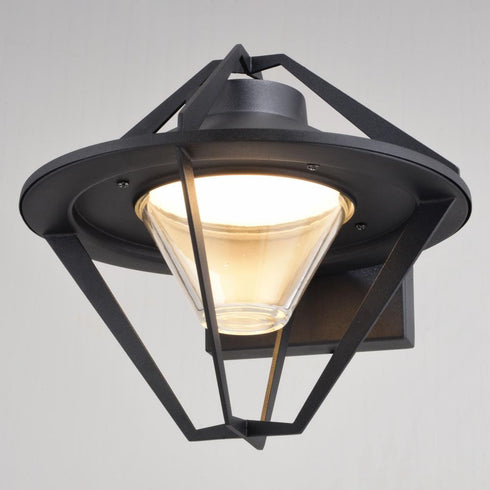 Vaxcel Jackson LED 9.5 in. Outdoor Wall Light in Textured Black Model: T0746