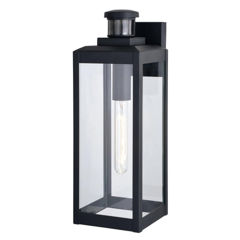 Vaxcel Kinzie Dualux 6 in. Outdoor Motion Sensor Wall Light in Textured Black Model: T0708