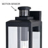 Vaxcel Kinzie Dualux 6 in. Outdoor Motion Sensor Wall Light in Textured Black Model: T0708