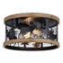 Vaxcel Kodiak 12 in. 2 Light Flush in Black and Burnished Teak Model: C0307