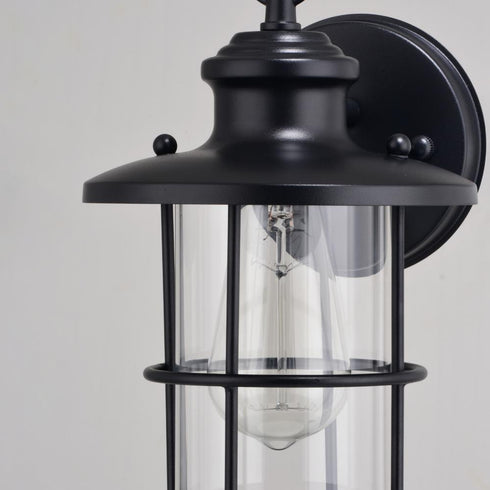 Vaxcel Lake Shore 6.25 in Outdoor Wall Light in Textured Black Model: T0741