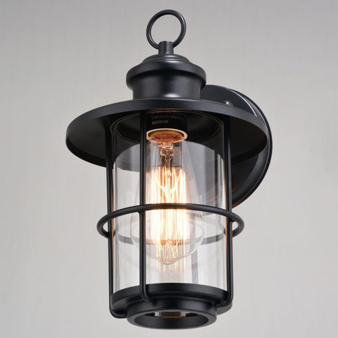Vaxcel Lake Shore 6.25 in Outdoor Wall Light in Textured Black Model: T0741
