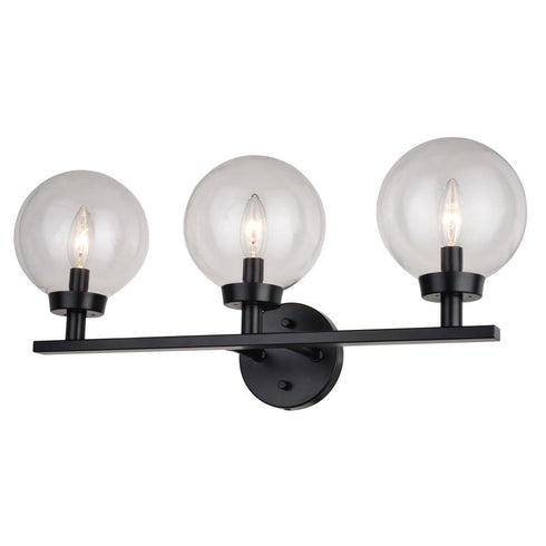 Vaxcel Lander 3 Light Vanity in Matte Black Model: W0430
