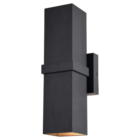 Vaxcel Lavage 14 in. H 2 Light Outdoor Wall Light in Textured Black Model: T0661