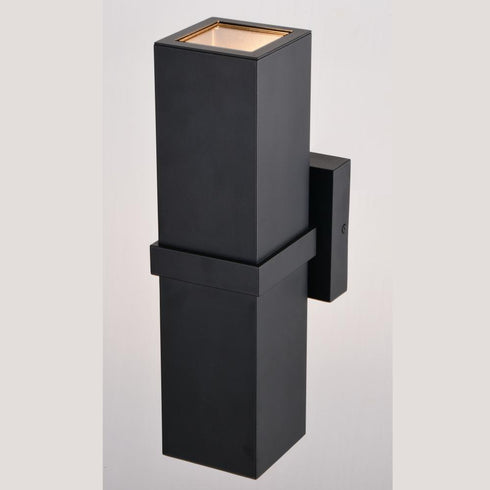 Vaxcel Lavage 14 in. H 2 Light Outdoor Wall Light in Textured Black Model: T0661