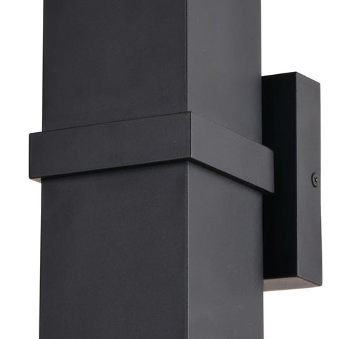 Vaxcel Lavage 14 in. H 2 Light Outdoor Wall Light in Textured Black Model: T0661