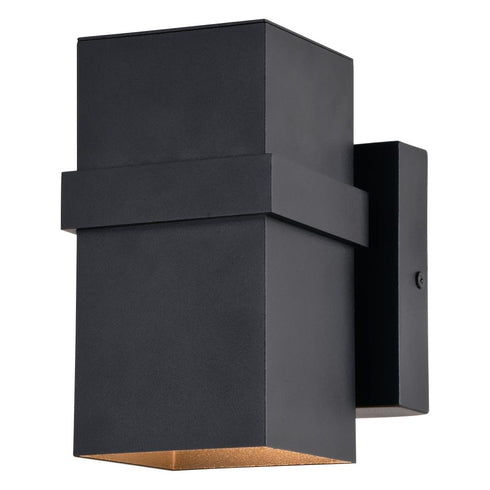 Vaxcel Lavage 7 in. H 1 Light Outdoor Wall Light in Textured Black Model: T0660