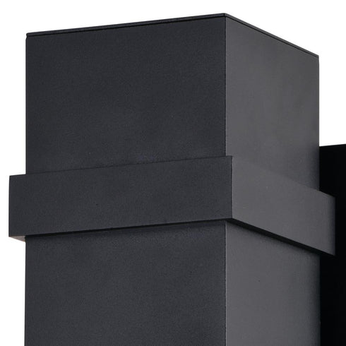Vaxcel Lavage 7 in. H 1 Light Outdoor Wall Light in Textured Black Model: T0660
