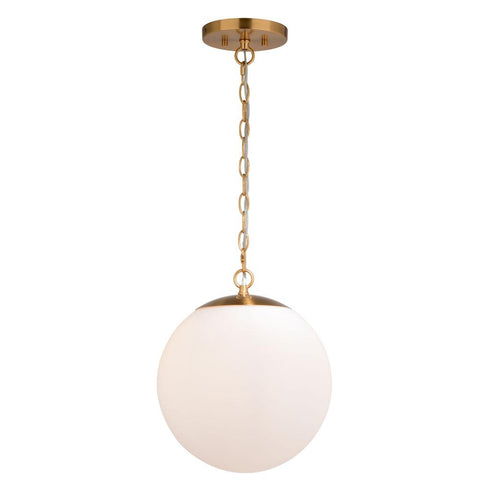 Vaxcel Linden 12 in. 1 Light Globe Pendant in Muted Brass Model: P0414