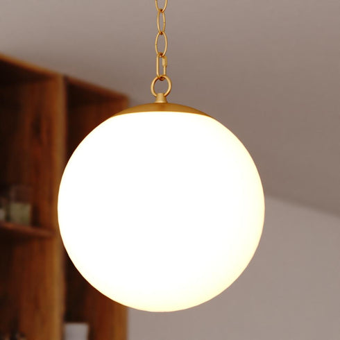 Vaxcel Linden 12 in. 1 Light Globe Pendant in Muted Brass Model: P0414