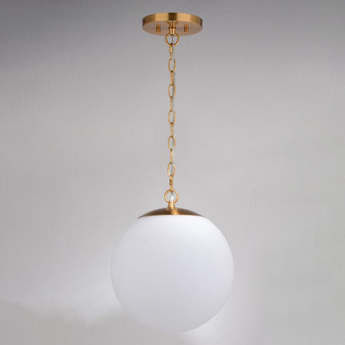 Vaxcel Linden 12 in. 1 Light Globe Pendant in Muted Brass Model: P0414