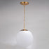 Vaxcel Linden 12 in. 1 Light Globe Pendant in Muted Brass Model: P0414