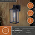Vaxcel Lombard 5 in. Outdoor Wall Light with GFCI Outlet in Textured Black Model: T0786