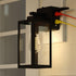 Vaxcel Lombard 5 in. Outdoor Wall Light with GFCI Outlet in Textured Black Model: T0786