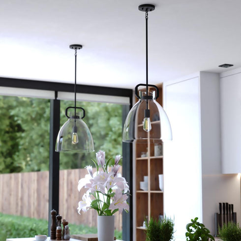 Vaxcel Madrona 14 in. W Pendant in Black Model: P0432