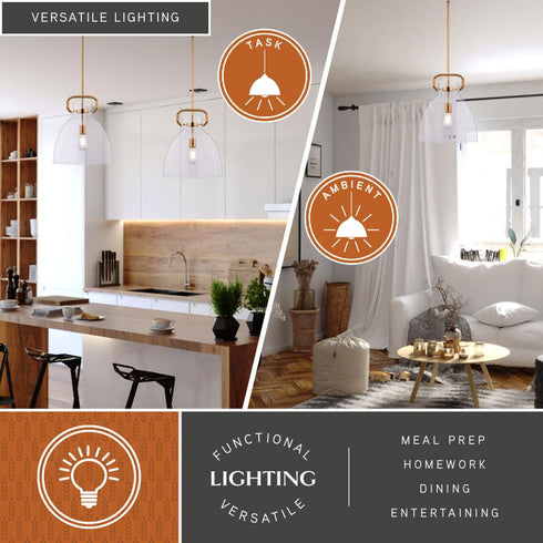 Vaxcel Madrona 14 in. W Pendant in Muted Brass Model: P0431