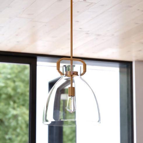 Vaxcel Madrona 14 in. W Pendant in Muted Brass Model: P0431
