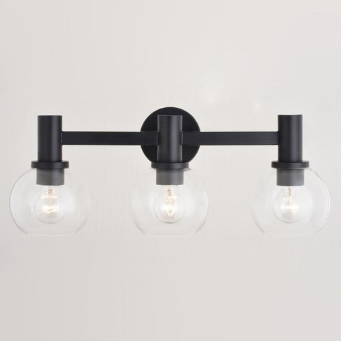 Vaxcel Marshall 3 Light Vanity in Matte Black Model: W0462